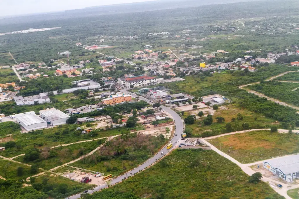 Vista aérea de la zona urbana de Verón, cerca de Punta Cana